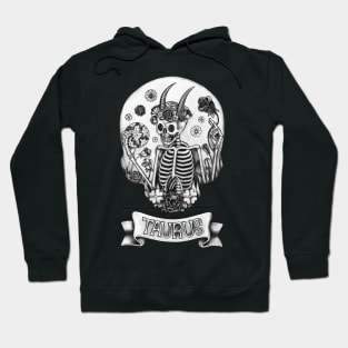 Zodiac taurus skull. Hoodie